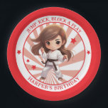 Girl's Karate Martial Arts Birthday Party Paper Plates<br><div class="desc">Girl's Karate Martial Arts Paper Plate - This karate/martial arts paper plate has a real kick to it. Featuring a little girl martial arts master ready to strike and ready to earn a black belt in partying. The technique and spirit of martial arts run deep with many. Give your little...</div>
