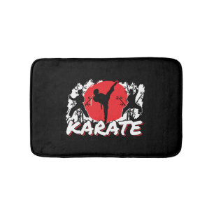 Girls Karate - Patriotic Japan Japanese Theme Bath Mat