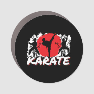 Girls Karate - Patriotic Japan Japanese Theme Car Magnet