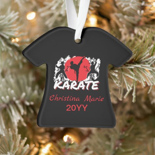 Girls Karate - Patriotic Japan Japanese Theme Orna Ornament