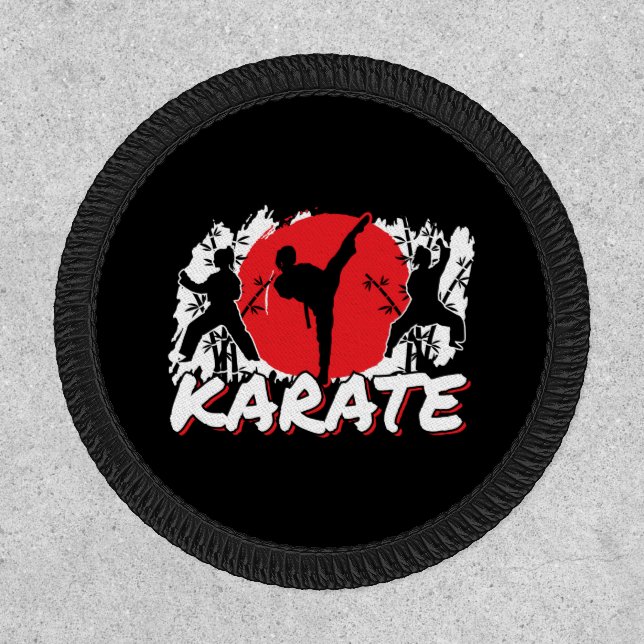 Girls Karate - Patriotic Japan Japanese Theme Patch (Front)