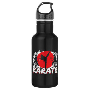 Girls Karate - Patriotic Japan Japanese Theme Stainless Steel Water Bottle