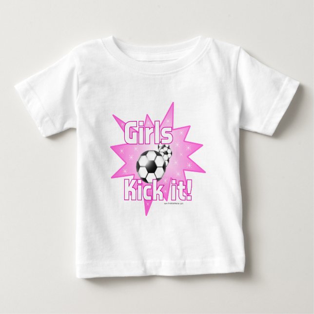 Girls Kick it Baby T-Shirt (Front)