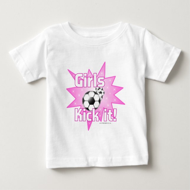 Girls Kick it Baby T-Shirt (Front)