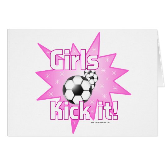 Girls Kick it Cards (Front Horizontal)