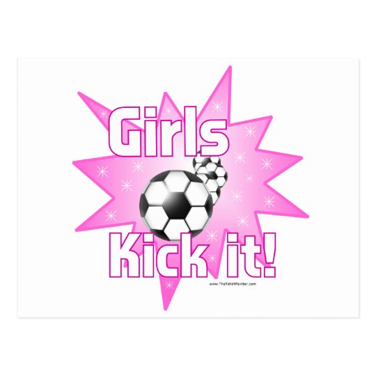 Girls Kick it Postcard
