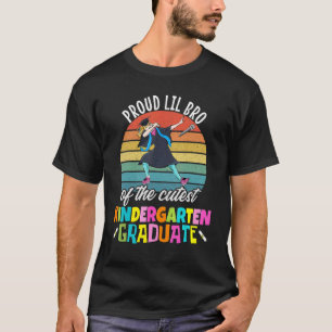 Girls Kindergarten Graduation Proud Lil Bro Dabbin T-Shirt