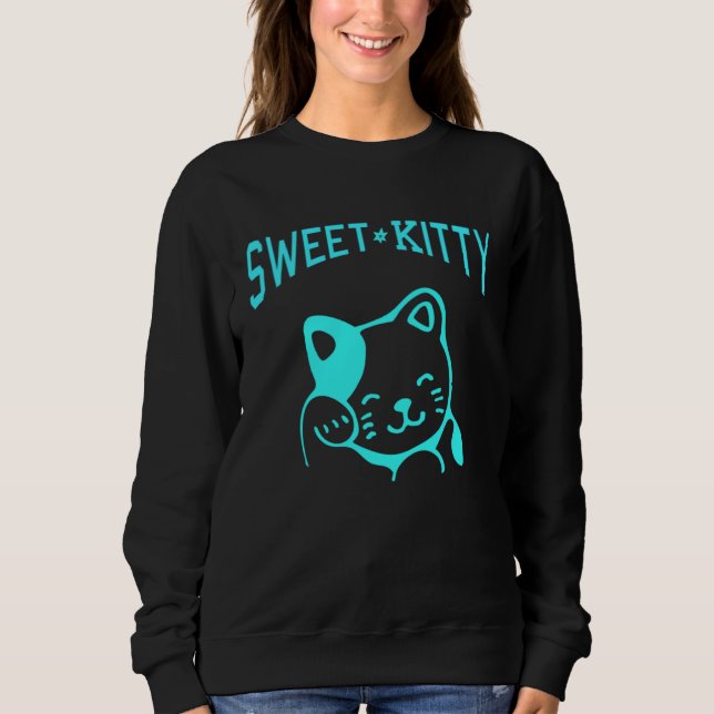 Girls Kitty  Cat Sweatshirt (Front)
