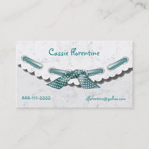 Customizable Girl's lacey calling Card Business Cards