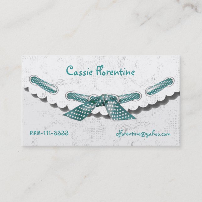 Girl's lacey calling Card (Front)