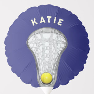 Girls Lacrosse Blue Balloon