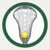 Girls Lacrosse Classic Round Sticker