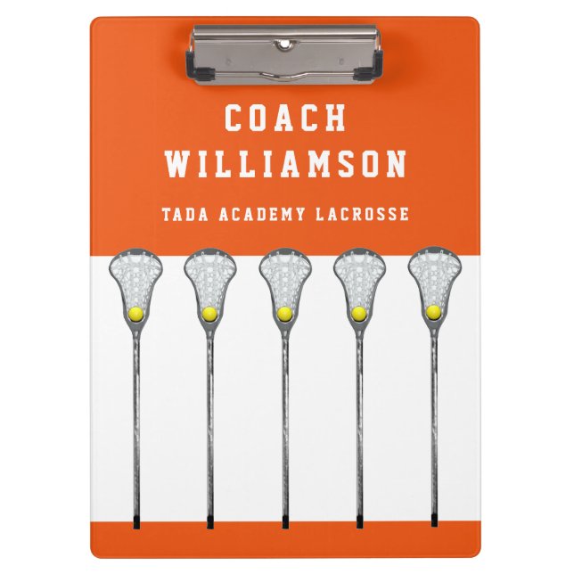 Girls Lacrosse Coach Clipboard (Front)