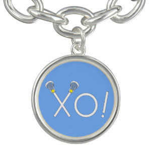 Girls Lacrosse Gift Charm Bracelet