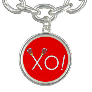 Girls Lacrosse Gift Charm Bracelet