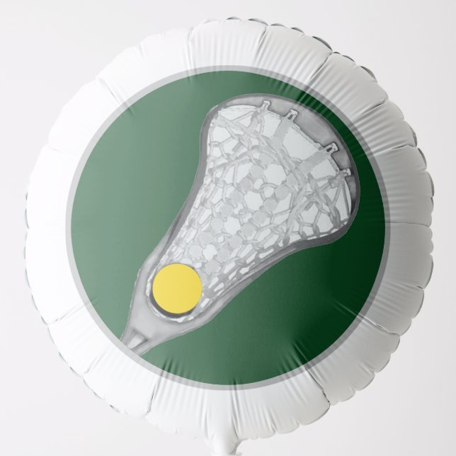 Girls Lacrosse Green Balloon (Front)