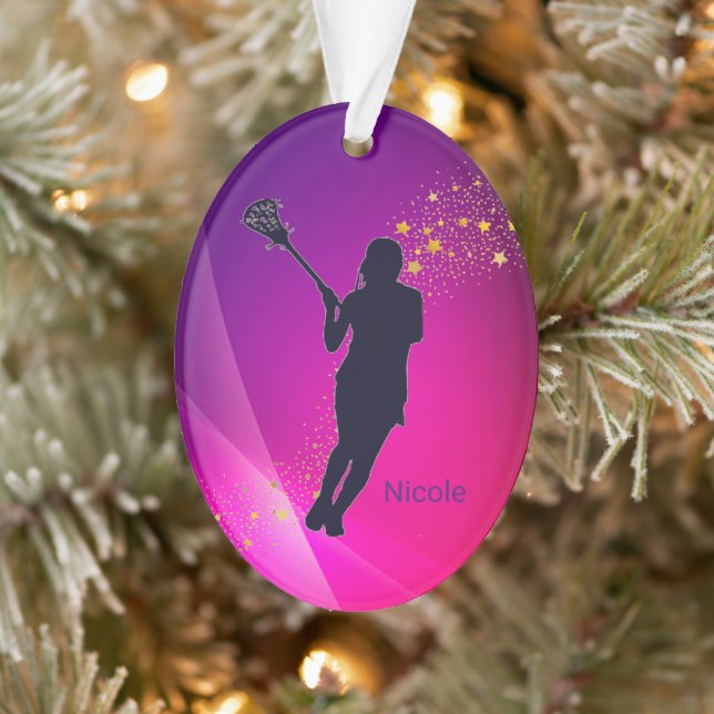Girls Lacrosse Ornament (Tree)