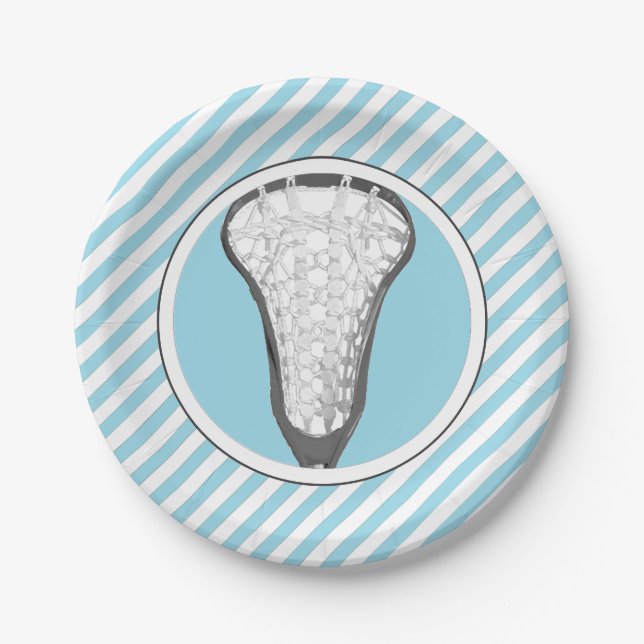 Girls Lacrosse Paper Plates (Front)