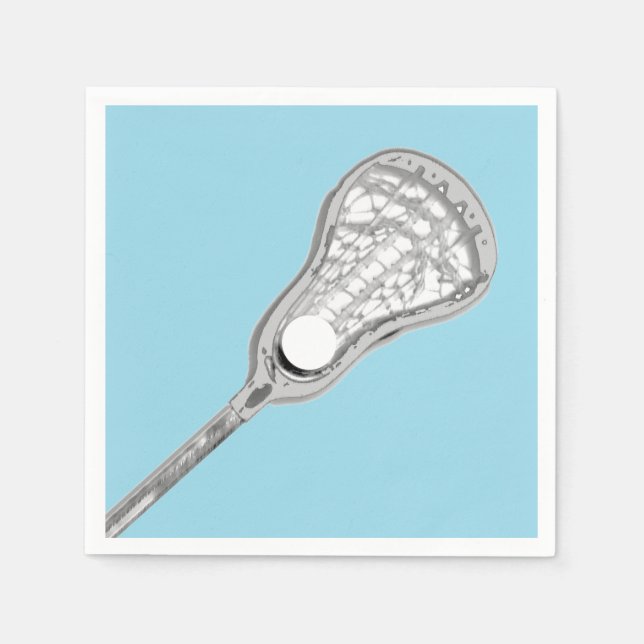 Girls Lacrosse Party Event Napkins (Front)