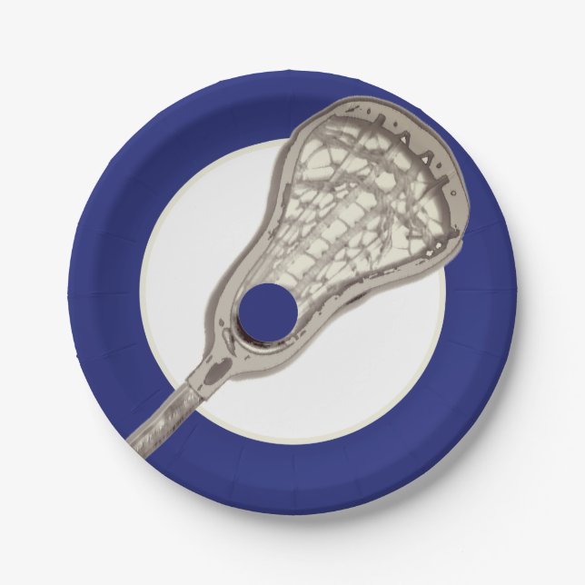 Girls Lacrosse Party Paper Plates (Front)