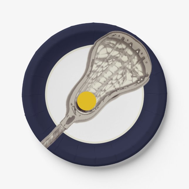 Girls Lacrosse Party Paper Plates (Front)