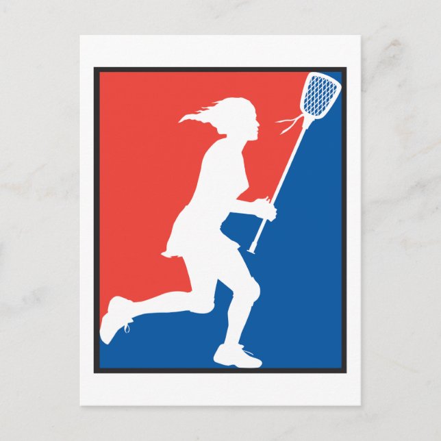 Girl's Lacrosse Postcard (Front)