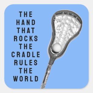 Girls Lacrosse Quote Square Sticker
