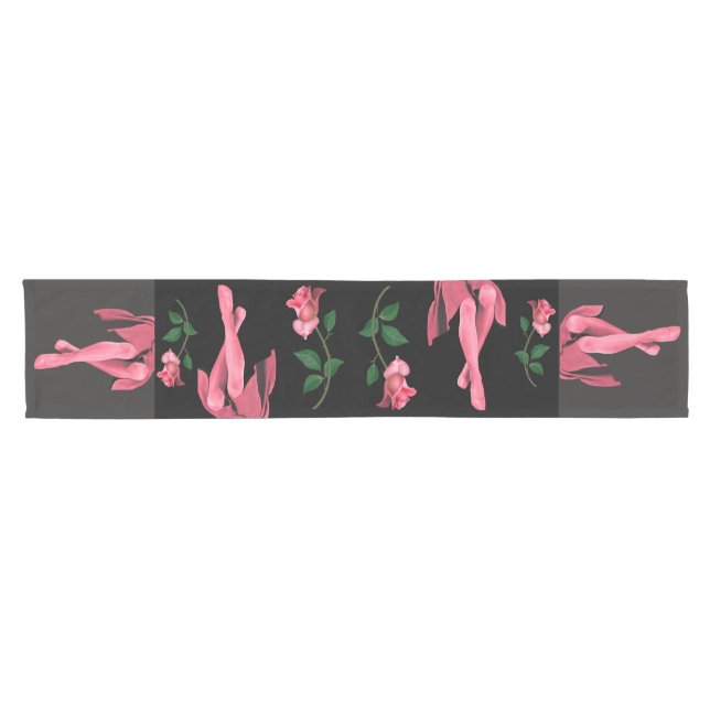 Girls Legs and Pink Roses Table Runner (Horizontal)