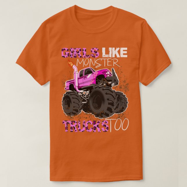 Girls Like Monster Trucks Too for Women T-Shirt (Design Front)