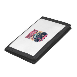 Girls Like Monster Trucks Too Vintage Unicorn Mons Tri-fold Wallet