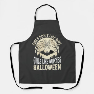 Girls Like Witches Halloween Bat Design_1 Apron