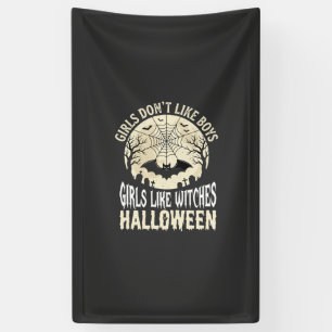 Girls Like Witches Halloween Bat Design_1 Banner
