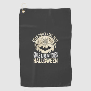 Girls Like Witches Halloween Bat Design_1 Golf Towel