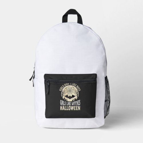 Girls Like Witches Halloween Bat Design_1 Printed Backpack