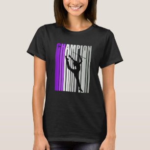 Girls Lilac Rhythmic Gymnastics Girl Vintage Distr T-Shirt