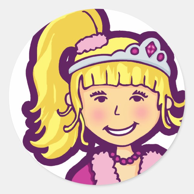 Girls little princess graphic stickers (Front)