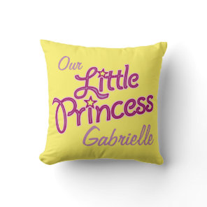 Girls little star princess name & photo pillow