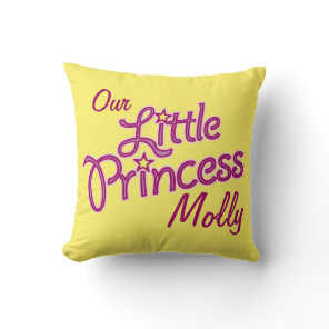 Girls little star princess name & photo pillow