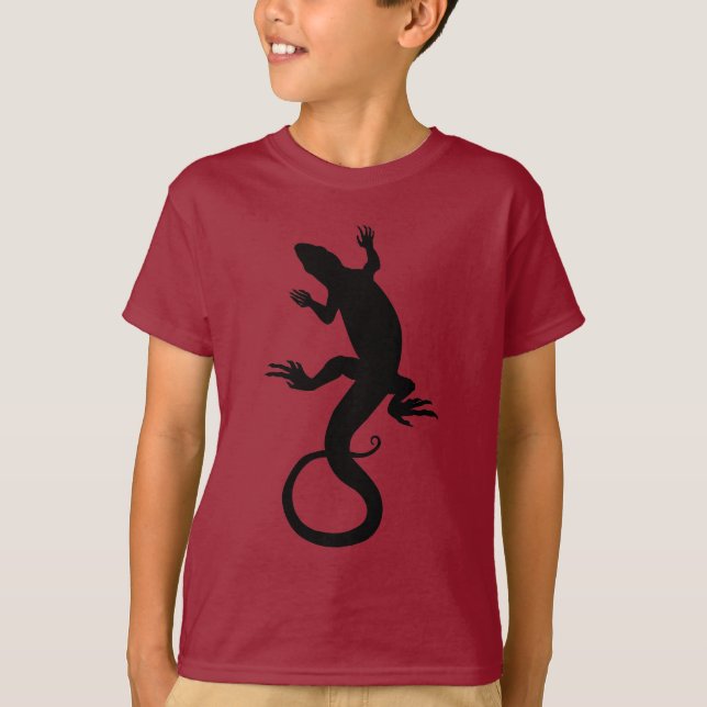 Girl's Lizard Sweatshirt Reptile Art Kids Hoodie T-Shirt (Front)