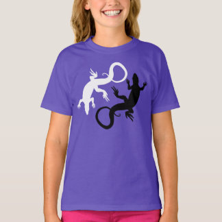 Girl's Lizard T-shirt Organic Lizard Art Shirt
