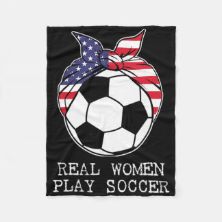 Girls Ll Ndana Flag Player Coach Real Women Play S Fleece Blanket