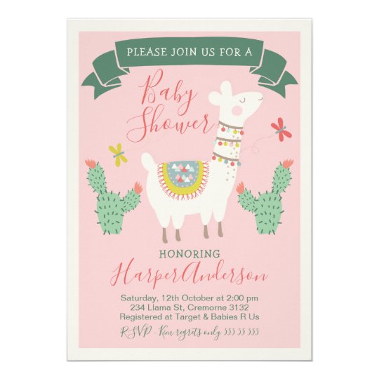 Llama Baby Shower Invitations 5