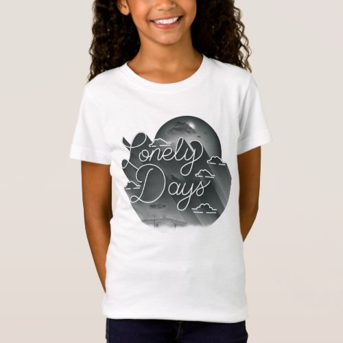 Girls Lonely Days T_Shirt  White