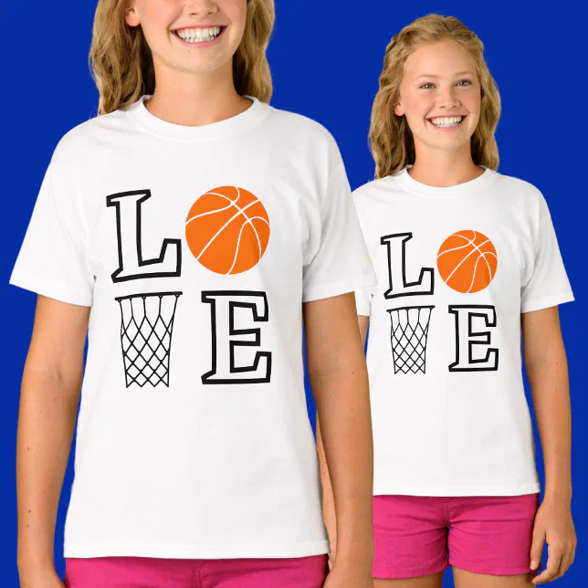Girls Love Basketball, Basketball Player TShirt Zazzle