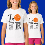 Girls Love Basketball, Basketball Player         T-shirt at Zazzle