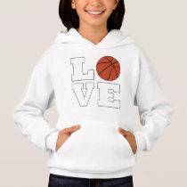 Girls LOVE Basketball Player Cute Sports Hoodie Girls LOVE Basketball Player Cute Sports Hoodie