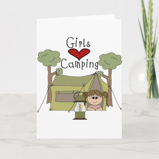 Girls Love Camping Card (Front)
