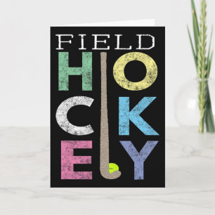 Girls Love Field Hockey Fun Birthday Gift Product Card