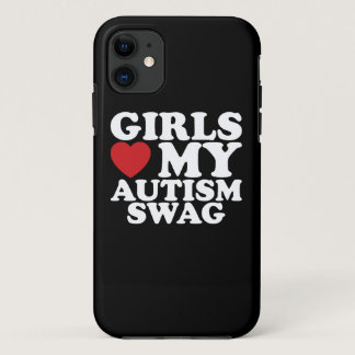 Girls Love My Autism Swag Awareness Heart iPhone 11 Case