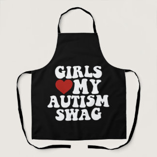 Girls Love My Autism Swag Funny Autistic Boy Gifts Apron